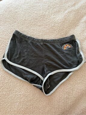 Charcoal Gray Women's Running Shorts with Contrast Trim